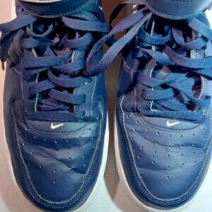 Nike AF1 Air Force 1 Mid '07 Midnight Navy Blue Shoes 315123407 Mens 10.5 US